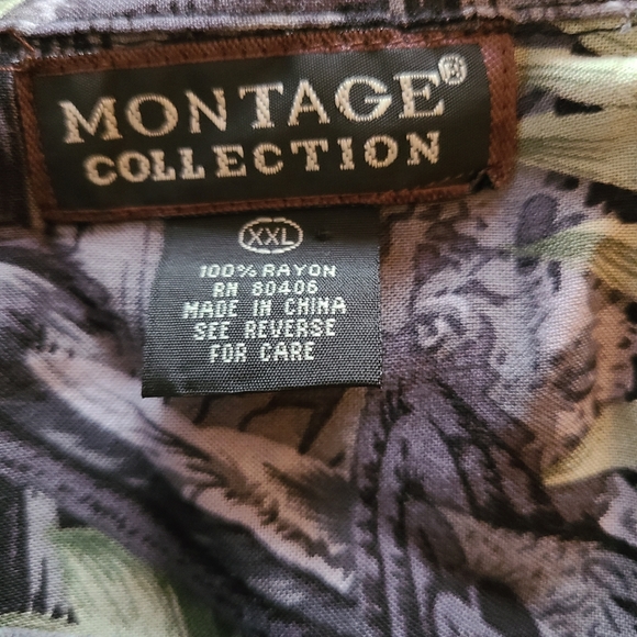 Mens Montage Collection tropical shirt size XXL - Picture 3 of 3